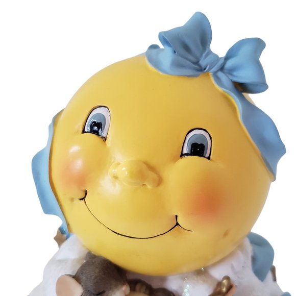 Moon & Stars Child Bank Blue Ribbon Fitz and Floyd Charming Tails Sleeping Mouse - Picture 7 of 12